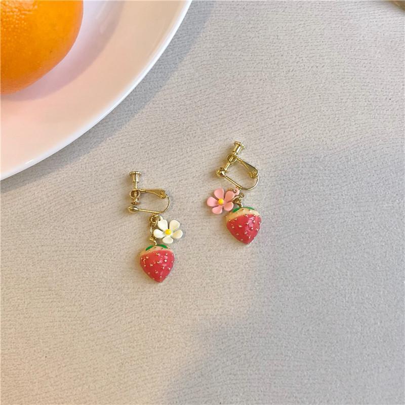 Boucles d'oreille Fraise