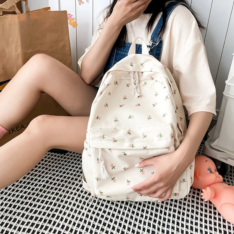 Sac à dos imperméable fleuri