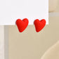 Boucles d'oreille coeur acrylique