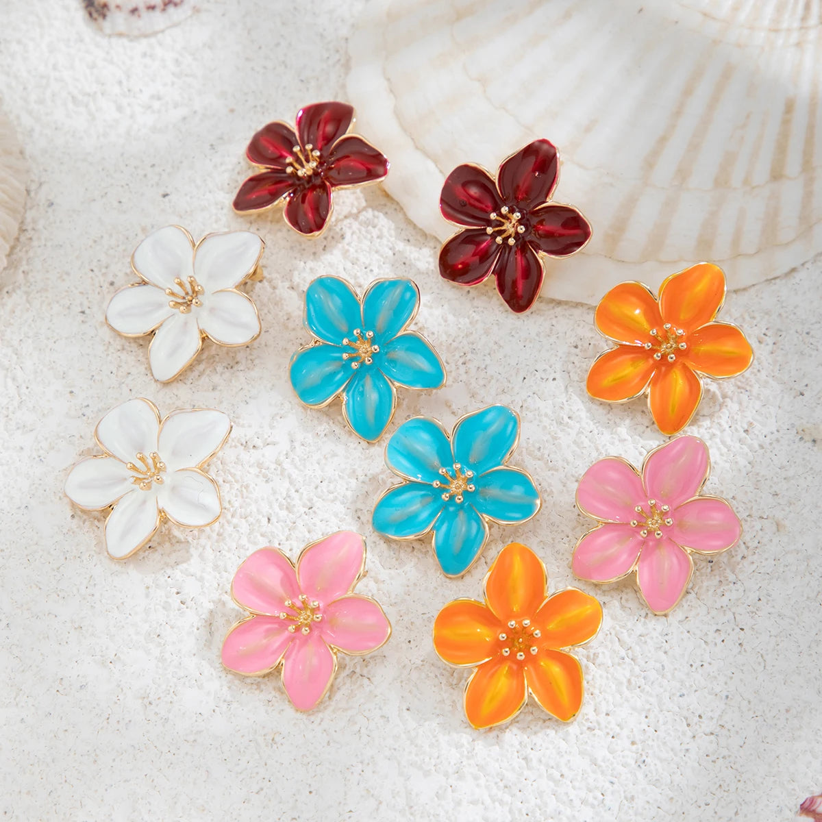 Boucles d'oreille fleur Boho Y2K