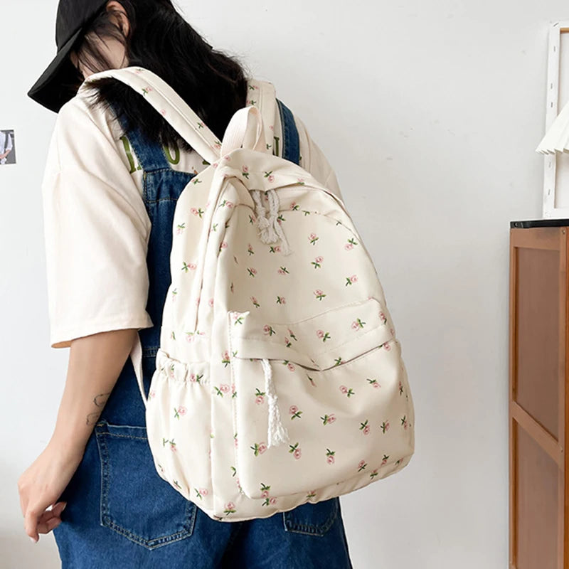 Sac à dos imperméable fleuri