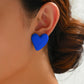 Boucles d'oreille coeur acrylique